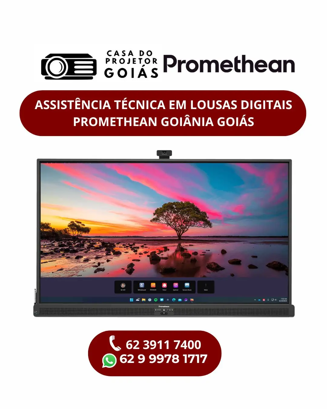 ASSISTÊNCIA TÉCNICA EM LOUSAS DIGITAIS PROMETHEAN GOIÂNIA GOIÁS