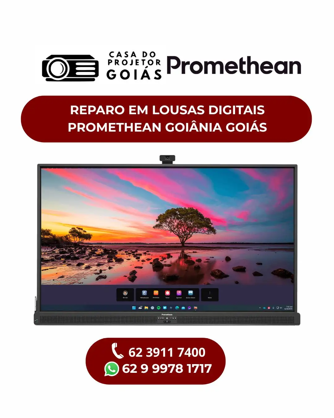 REPARO EM LOUSAS DIGITAIS PROMETHEAN GOIÂNIA GOIÁS