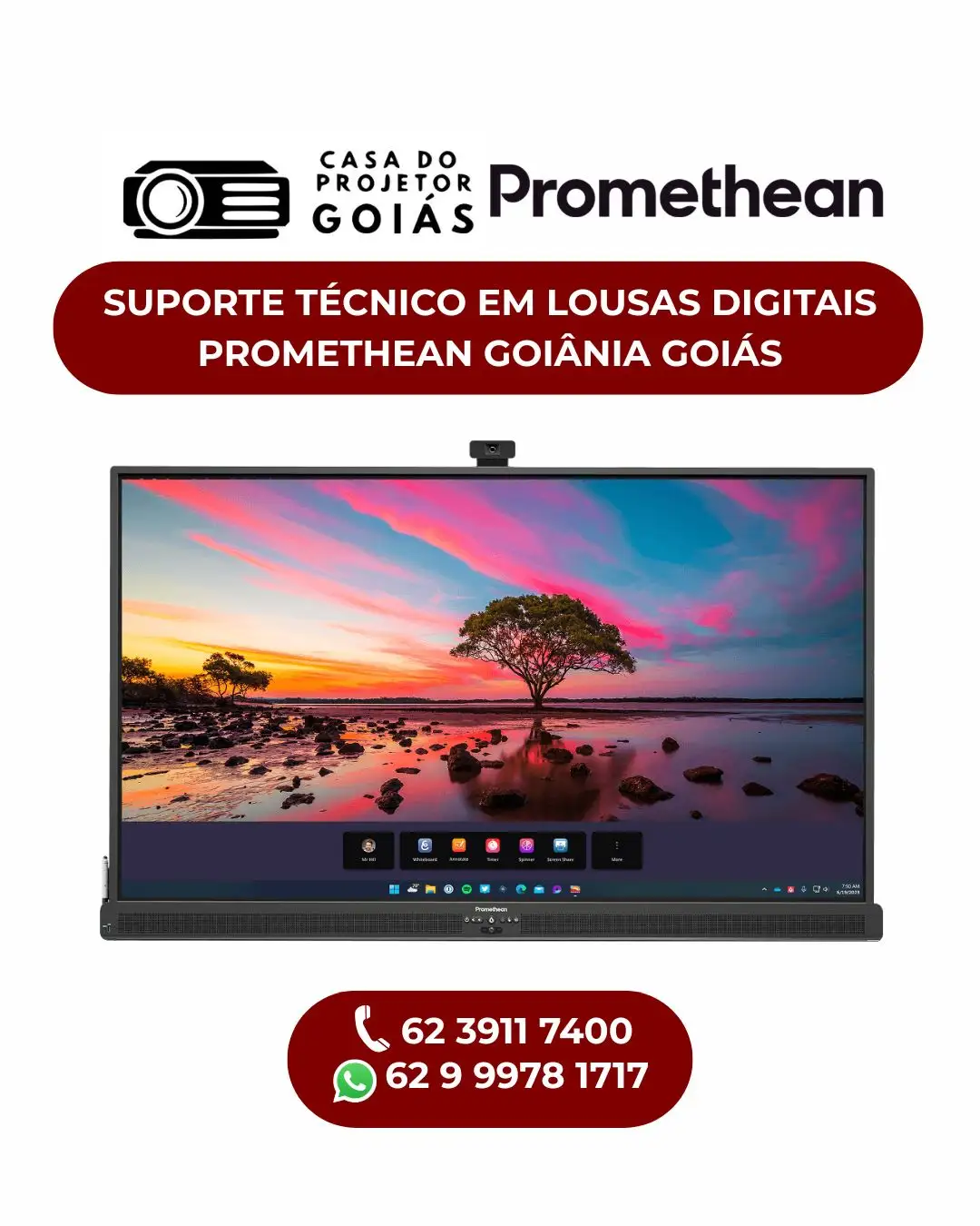 SUPORTE TÉCNICO EM LOUSAS DIGITAIS PROMETHEAN GOIÂNIA GOIÁS